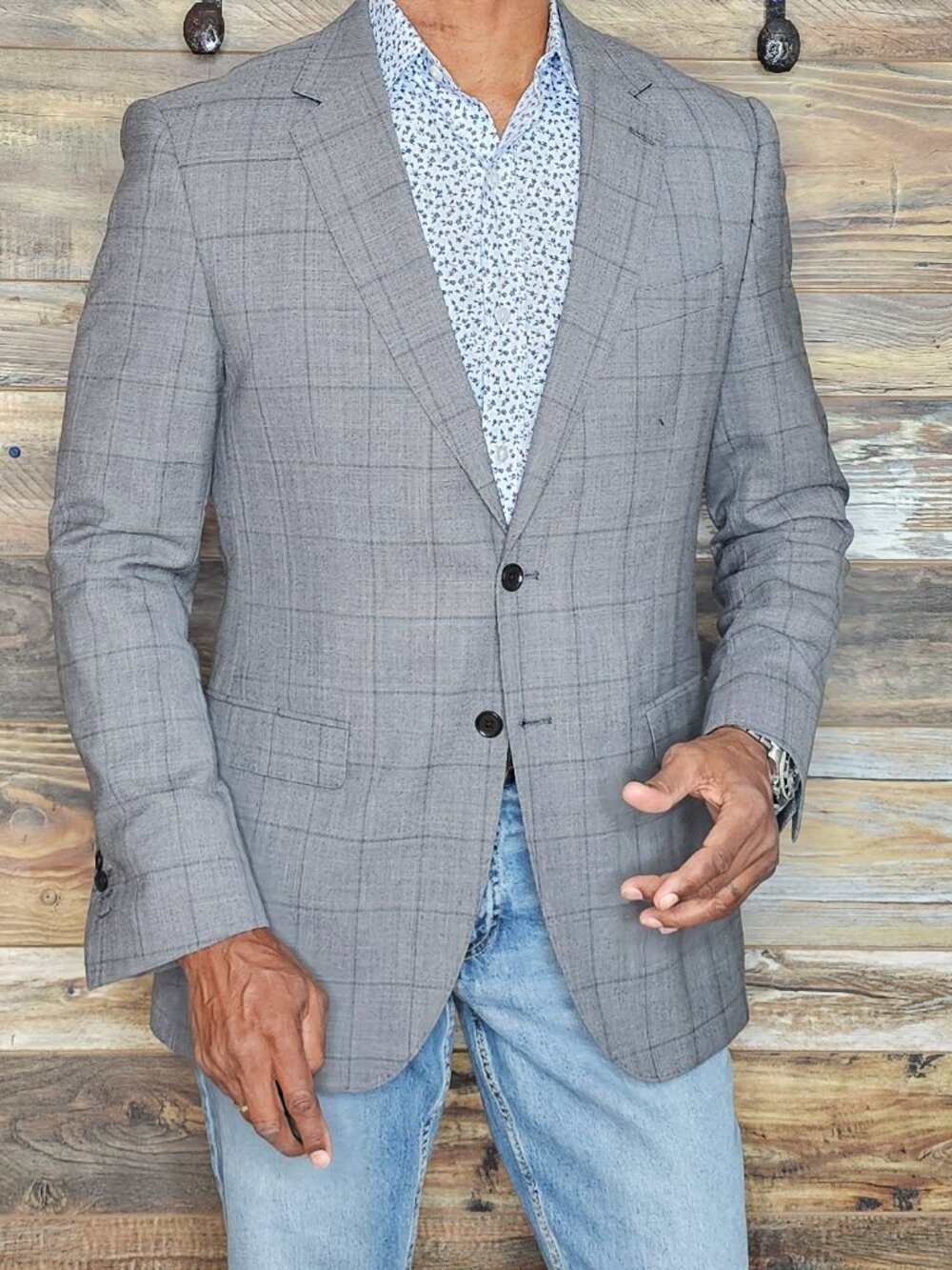 LkNw Hawes & Curtis London Sartorial Super 120's Slim Working Cuffs Blazer 42R